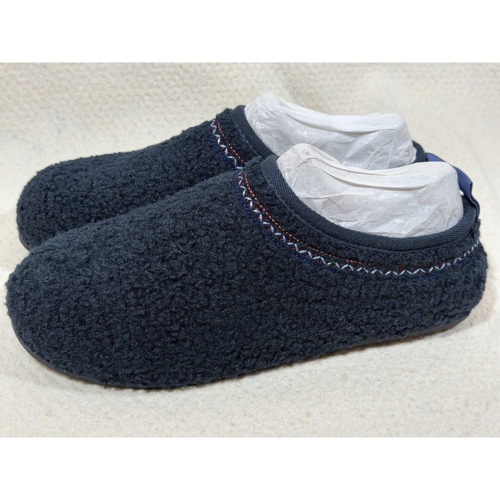 Bombas Slipper Tech Womens 11 Navy Sherpa Memory Foam House Shoes Cozy - Picture 13 of 16